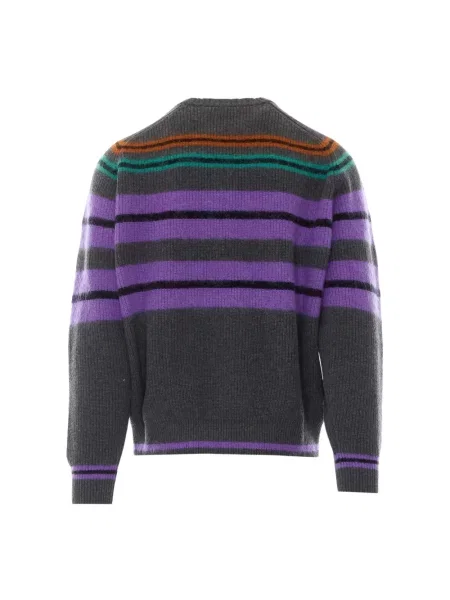 Sweter Lanvin z kaszmiru w paski z paskiem