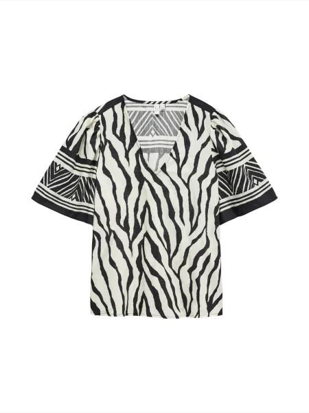 VERO MODA Bluza VMKAMILLE črna bela