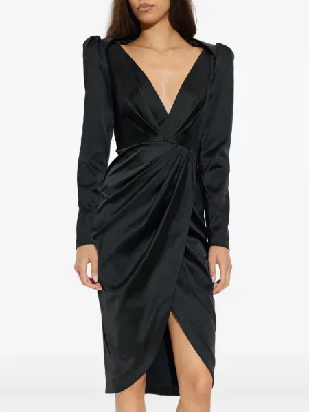 Rochie mini Balmain drapată negru