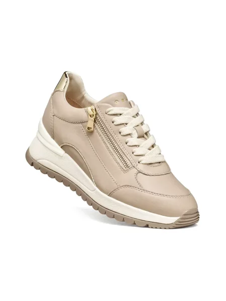 Sneakersy Geox skórzane beżowe