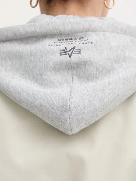 Kapucnis rövid bomberdzseki Alpha Industries szürke