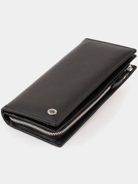 ST Leather Accessories Гаманець Шкіра чорний