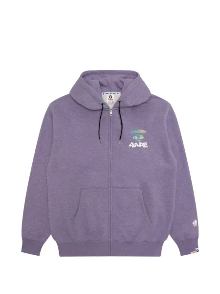 Hanorac cu glugă Aape By A Bathing Ape cu imagine violet