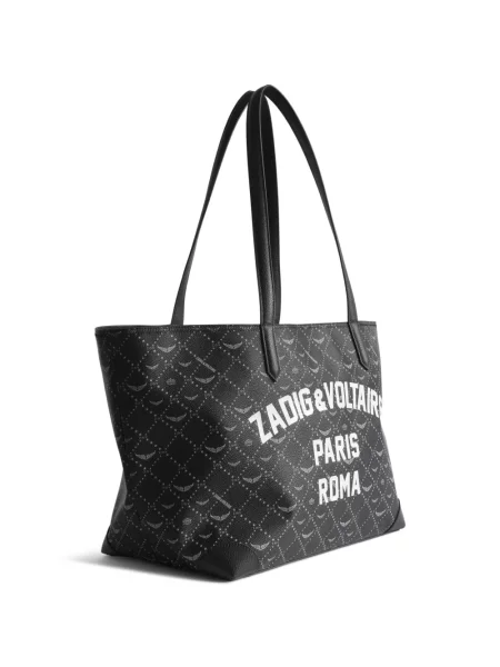 Geantă shopper Zadig&voltaire cu imagine negru
