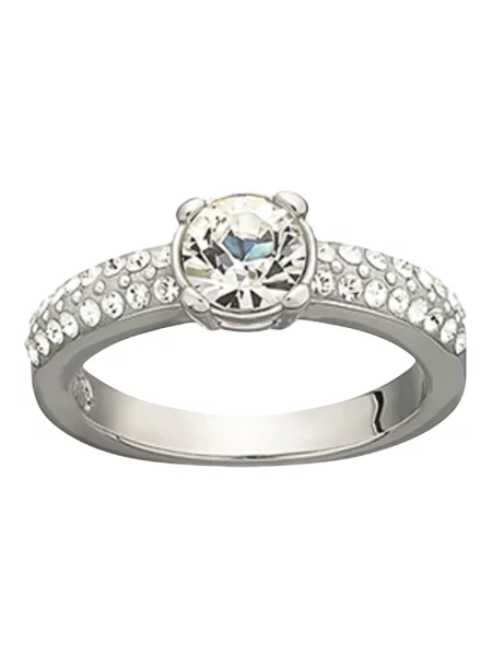 Pierścionek Swarovski biały