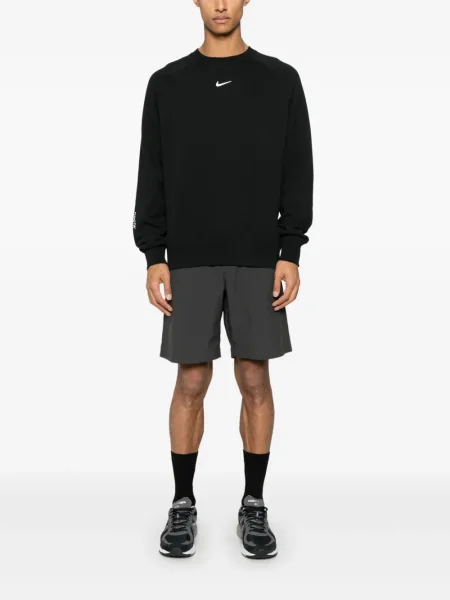 Sneakersy Nike Air Force 1 plisowane do tenisa żakardowe czarne