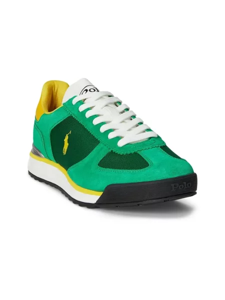 Sneakersy Polo Ralph Lauren skórzane zielone