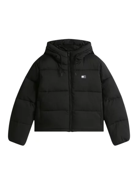 Kurtka jeansowa Tommy Jeans z kapturem czarna