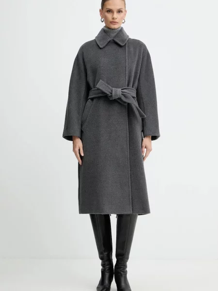 Marella płaszcz wełniany szary