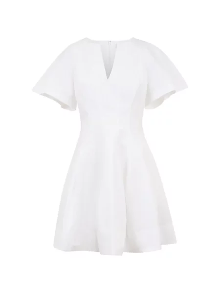 Mała sukienka mini Simkhai z dekoltem w serek garniturowa biała