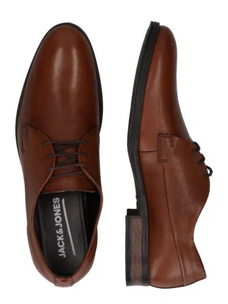 JACK & JONES Šnurovacie topánky koňaková