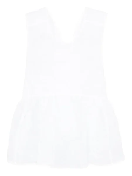 Cu peplum top Cecilie Bahnsen alb