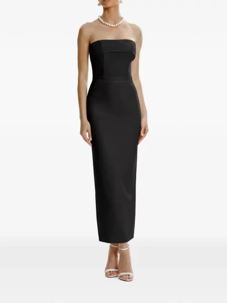 Rochie maxi Framboise fără bretele negru
