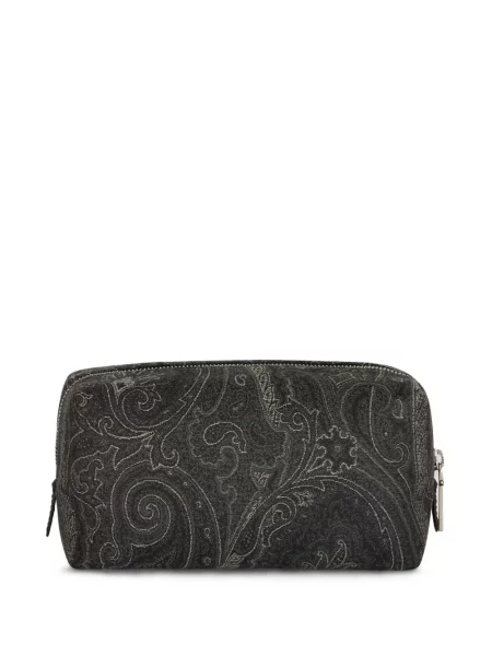 Raštuotas kosmetikos krepšys Etro su paisley raštu juoda