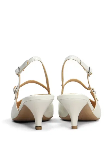 Pantofi cu toc Fratelli Russo slingback alb