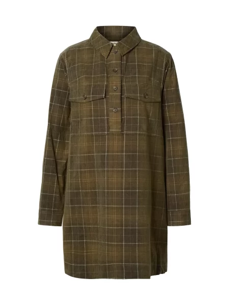 Barbour Haljina žuta / maslinasta / crvena crna