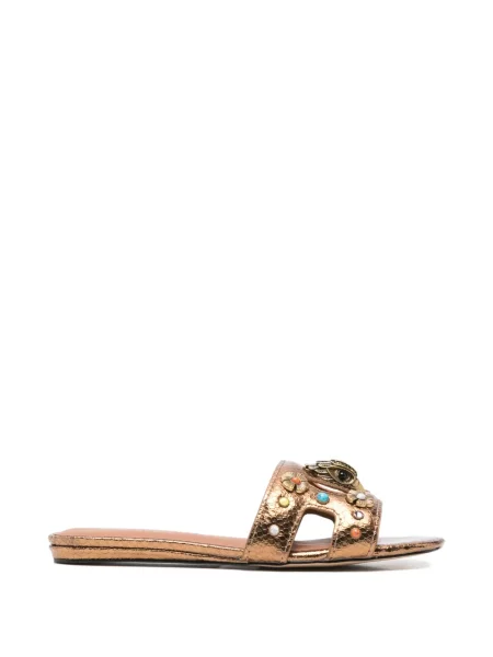 Sandale Kurt Geiger London cu model floral cu aplicații maro