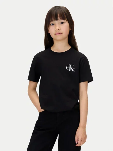 Dětské tričko Calvin Klein Jeans černé
