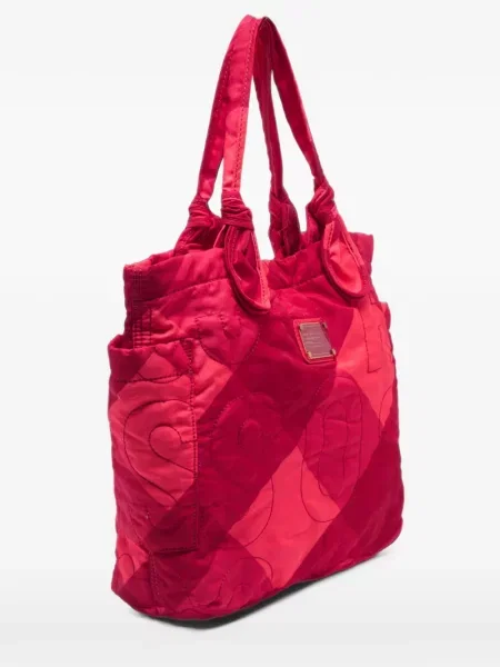 Τσάντα shopper Marc By Marc Jacobs με αυτόγραφο ροζ