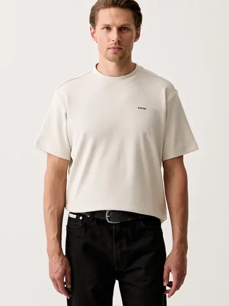 G-Star t-shirt ανδρικό True regular μπεζ