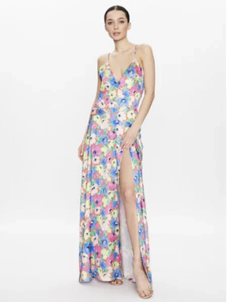 Rochie de cocktail Rotate cu imagine cu decolteu în V de costum