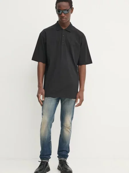 Polo majica Diesel črna