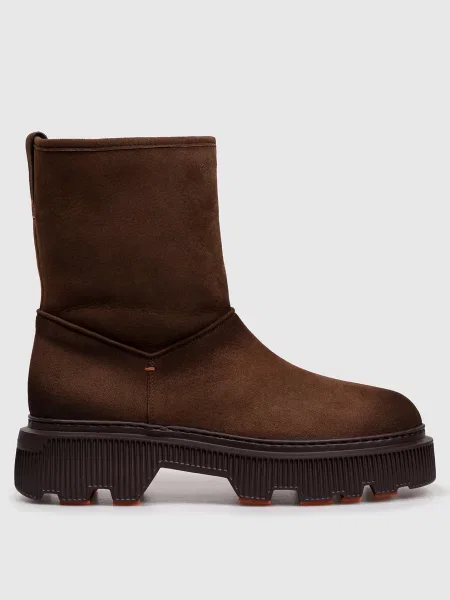 Замшеві черевики Santoni коричневі