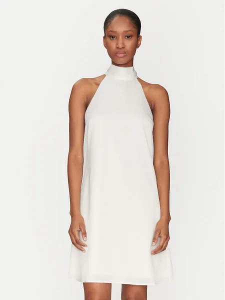 YAS Rochie cocktail Dottea alb