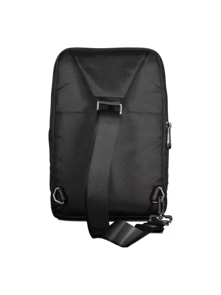 Lniana torba na laptopa Piquadro czarna