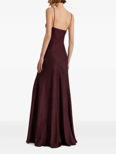 Rochie maxi Alberta Ferretti cu bretele violet