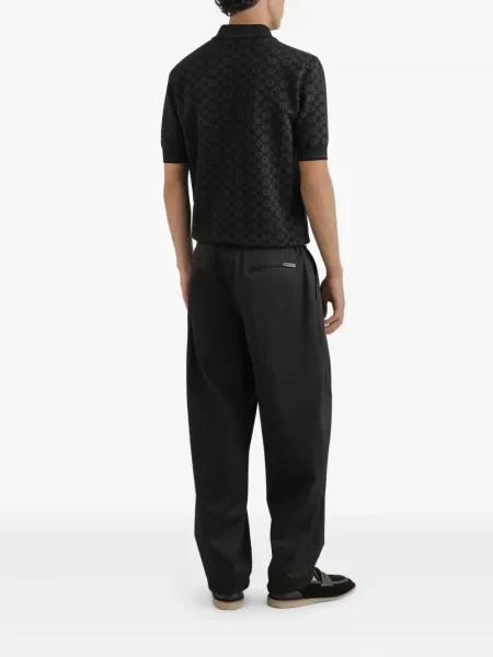 Polo Dolce & Gabbana cu imprimeu geometric negru