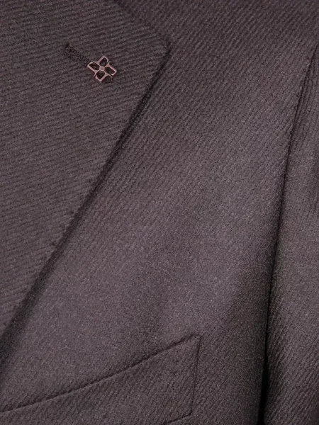 Вълнено яке Tagliatore с десен рибена кост кафяво