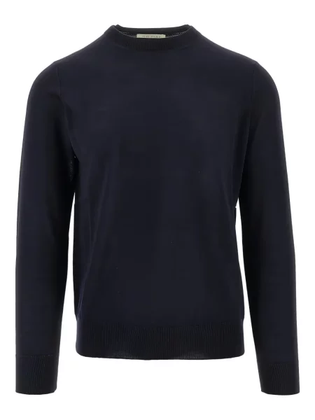 Pulover The Pull cu decolteu rotund albastru