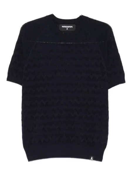 Tricou Patrizia Pepe scurt albastru