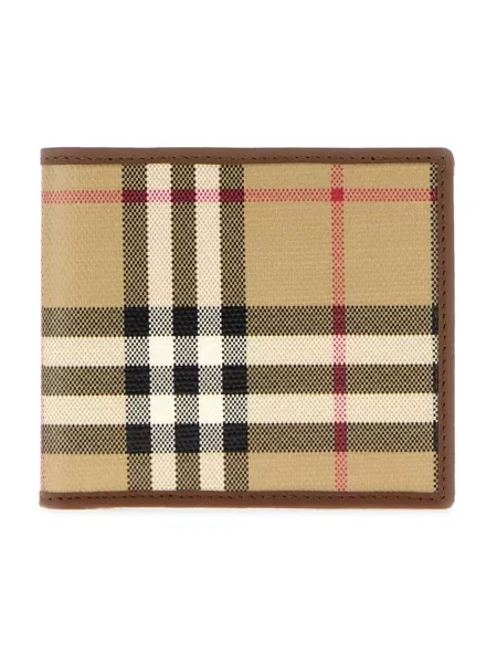 Portfel Burberry płócienny beżowy