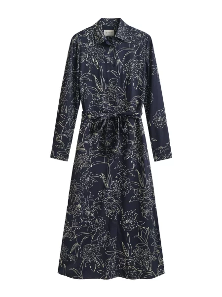 GANT Rochie tip bluză fildeş / bleumarin