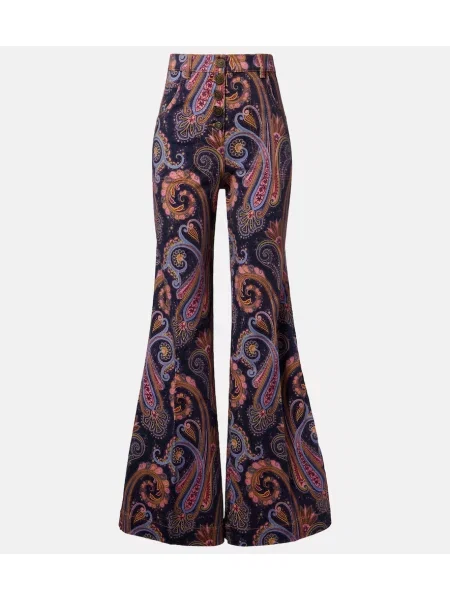 Pantaloni Etro cu model paisley evazate