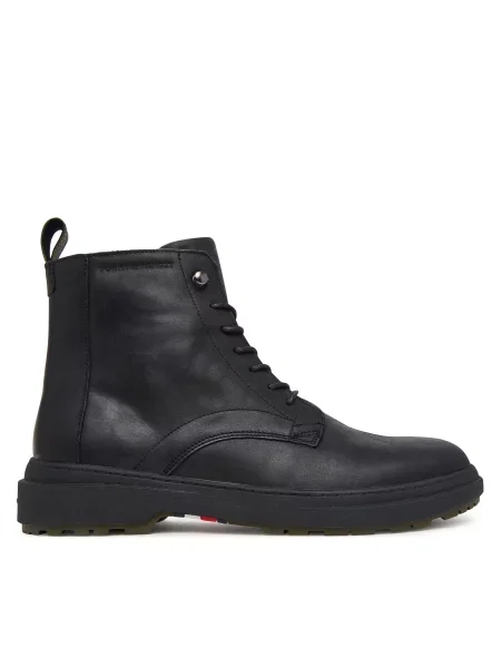 Ghete Tommy Hilfiger Hilfiger Outdoor Warm Lth Boot negru