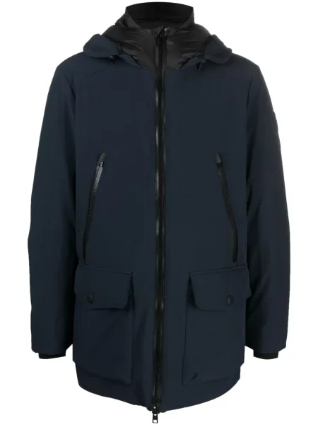 Geacă parka Woolrich cu glugă albastru