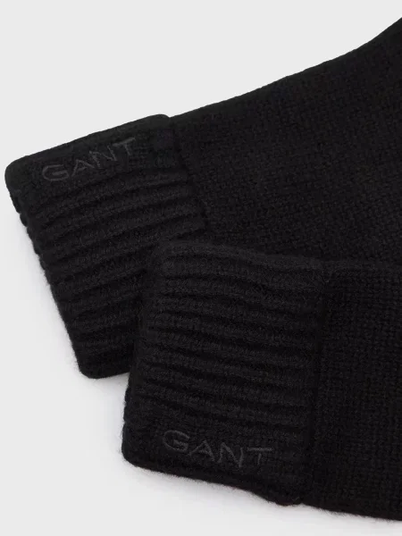 Шерстяные перчатки Gant черные