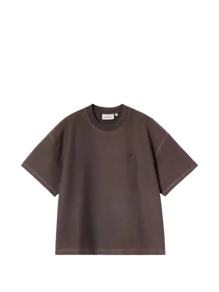 Tricou Carhartt Wip cu broderie maro