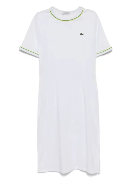 Rochie Lacoste din jerseu de costum alb