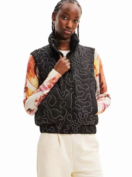 Desigual De puf vestă negru