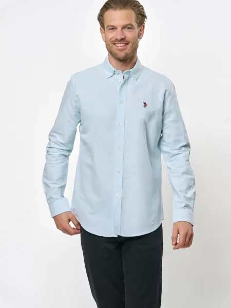 U.S. POLO ASSN. Cămașă UMARMIN pastel albastru