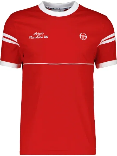 Sergio Tacchini Majica Orion Davis rdeča bela