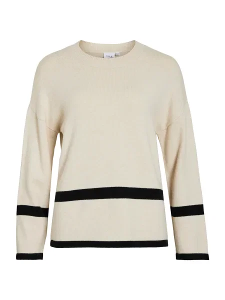 VILA Pulovere dimensiuni mari VIRIL ecru negru