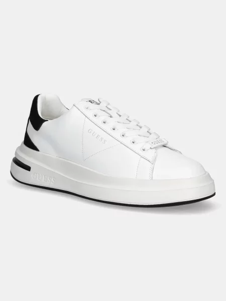 Кожени маратонки Guess ELBA мъжки FMFLBA бяло