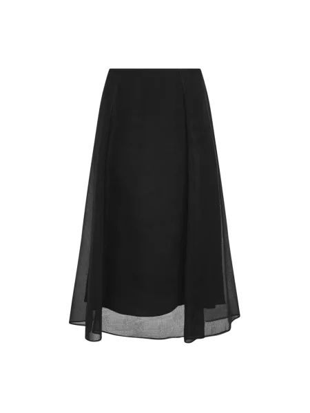 Spódnica midi Brunello Cucinelli do kolan czarna