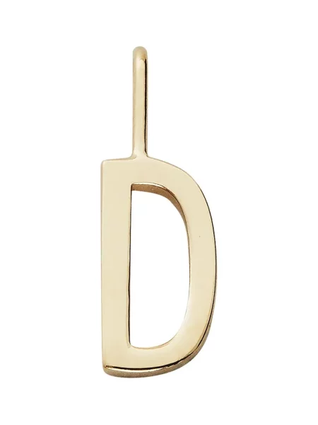 Позлатена сребърна висулка Design Letters
