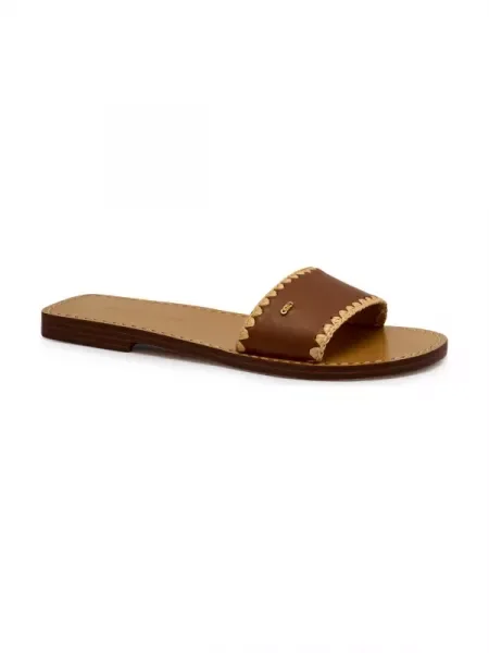Michael Kors De piele șlapi DREA maro
